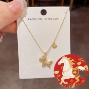 미르보석  행운 재물 액막이 쁘띠슈발  말 펜던트  주얼리 목걸이   s2250