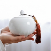 가야토기 연꽃 백자 큰 항아리  소금단지 풍수 생기도자기 d06