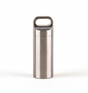 Pill Holder  CNC통가공 스텐강 캡슐병 휴대용 구급알약통 케이스 보관함  차키링 홀더 열쇠고리 목걸이   s2397