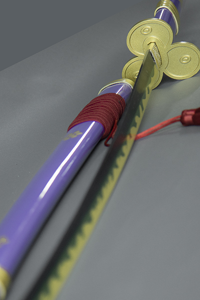 YK 116 P 캐릭터 가검 일본도 중량가검 강철가검 미술도검 진가검 목검 도검  코등이 카타나 사무라이 무사도 다마스커스 접쇠 단조