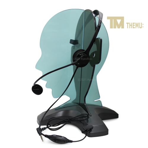더뮤 헤드셋 마이크 TM-HS3000 유니모테크놀로지 KSR-2 무전기용