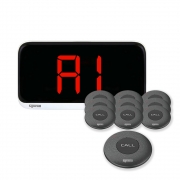 씨스콜 수신기 모니터 + 슬림 방수 호출벨 10개 세트 (SR-A2001 + ST-300 제트블랙)