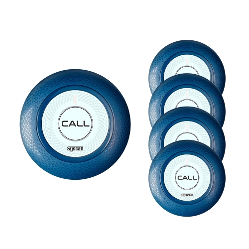 씨스콜 신형 생활방수 호출벨 ST-A1 다크블루 테이블벨 비상벨 5개 세트