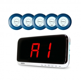 씨스콜 수신기 모니터 + 신형 슬림 호출벨 5개 세트 (SR-A2001 + ST-A1 다크블루)