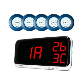 씨스콜 수신기 모니터 + 신형 슬림 호출벨 5개 세트 (SR-A2003 + ST-A1 다크블루)