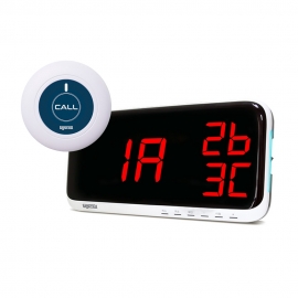 씨스콜 수신기 모니터 + 신형 슬림 호출벨 1개 세트 (SR-A2003 + ST-A1 화이트)