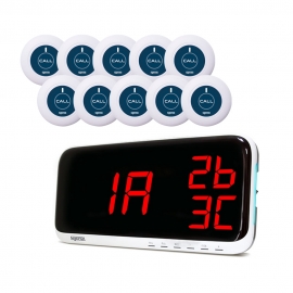 씨스콜 수신기 모니터 + 신형 슬림 호출벨 10개 세트 (SR-A2003 + ST-A1 화이트)