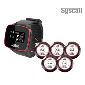 씨스콜 슬림호출벨 밀키와인 5개 + 손목형 페이져 세트 (ST-200 + SB-650 레드블랙)