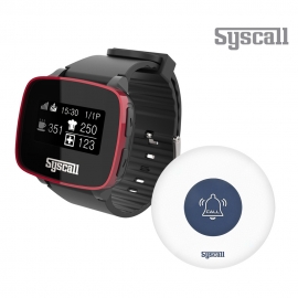 씨스콜 슬림방수 호출벨 네이비 1개 + 손목형 페이져 세트 (ST-300 네이비 + SB-650 레드블랙)