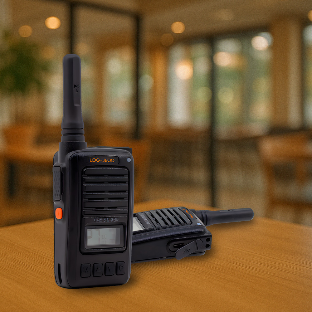 [출시기념] 25%할인 고성능 LOG-J600 디지털 생활무전기 이어마이크포함 풀세트