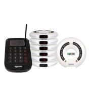 [ 씨스콜 ] 화이트 원형 진동벨 5개세트 (GP-100R_5C) - 로고스티커 무료제작 / 까페, 식당, 레스토랑, 까페, 프렌차이즈매장