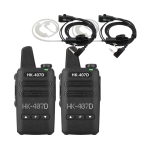 [ HK ] 디지털 생활무전기 HK-407D 이어폰포함 2대 풀세트