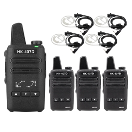 [ HK ] 디지털 생활무전기 HK-407D 이어폰포함 4대 풀세트