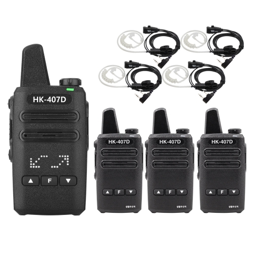 [ HK ] 디지털 생활무전기 HK-407D 이어폰포함 4대 풀세트