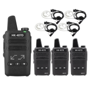 [ HK ] 디지털 생활무전기 HK-407D 이어폰포함 4대 풀세트