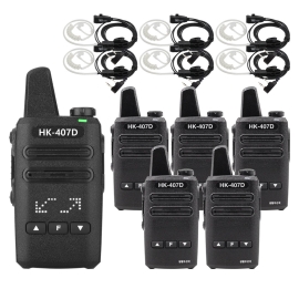 [ HK ] 디지털 생활무전기 HK-407D 이어폰포함 6대 풀세트