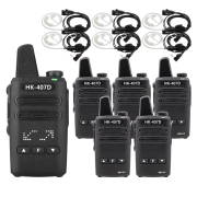 [ HK ] 디지털 생활무전기 HK-407D 이어폰포함 6대 풀세트