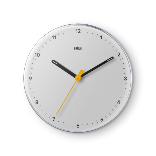브라운 무소음 클래식 아날로그 인테리어 벽시계 BRAUN BC26W 화이트