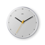 브라운 무소음 클래식 아날로그 인테리어 벽시계 BRAUN BC26W 화이트