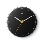 브라운 무소음 클래식 아날로그 인테리어 벽시계 BRAUN BC26B 블랙