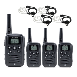 LOG-T70D 디지털 생활무전기 4대 이어폰포함 풀세트