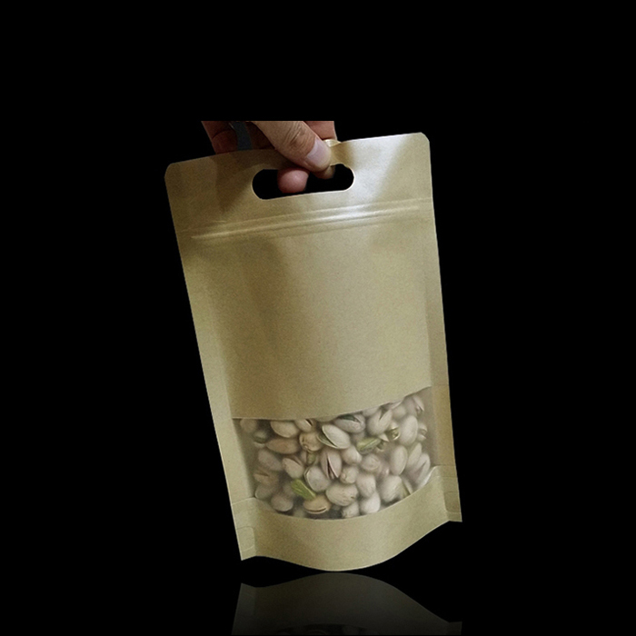 155 유광 크라프트 지퍼스탠드 창봉투 (3종)