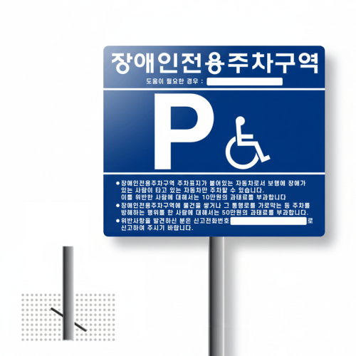 3-4. 장애인주차표지판 (올스텐 / 매립식)