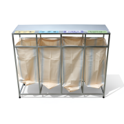 19-11. 분리수거대 4구 100리터-지붕형스텐