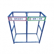 19-22. 철재 분리수거대 80L(청색)-2구