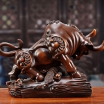 쩐을 부르는 원목스타일 황소장식 (소)