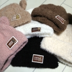 귀요미 테디베어 도톰한 방한 털모자