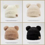 귀요미 테디베어 도톰한 방한 털모자