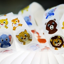 애니멀 컬러캐릭터 시즌2 롤스티커 25mm 500p