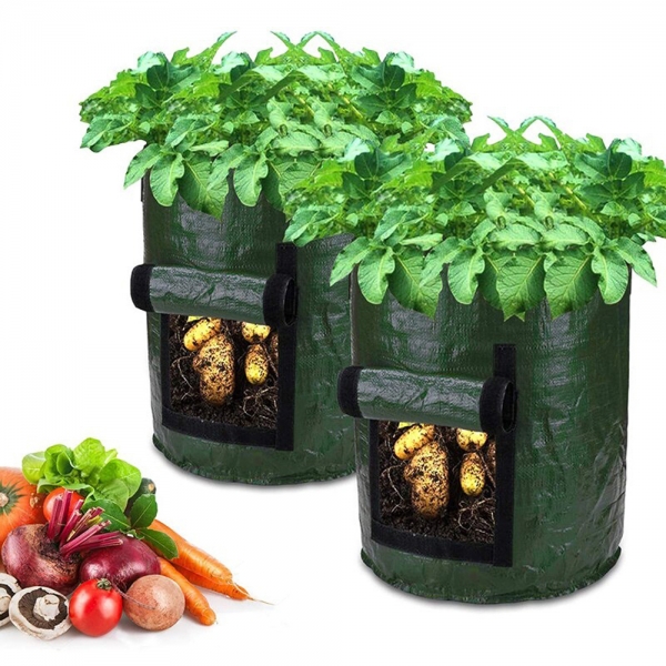 정원 농작물 감자재배 플랩손잡이 그로백 화분 37리터(10 Gallon) 정원 농작물 감자재배 플랩손잡이 그로백 화분 37리터(10 Gallon)