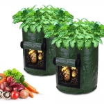 정원 농작물 감자재배 플랩손잡이 그로백 화분 37리터(10 Gallon)