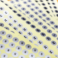 프리미엄 원형 비트실버 사이즈 라벨링 스티커 12mm