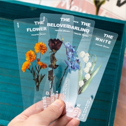 생생한 리얼 식물 꽃 pet 책갈피 북마크 6p세트