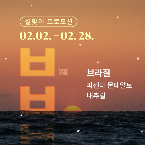 [프로모션] 브라질 파젠다 몬테알토 내추럴 스페셜티