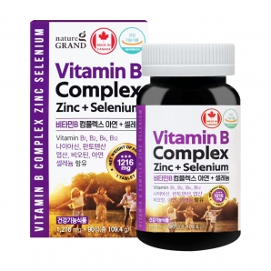 네이처그랜드 비타민B 컴플렉스 아연+셀레늄 90정