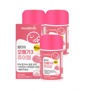 내츄럴플러스 굿앤키즈 알티지 오메가3 츄어블 90캡슐 3박스