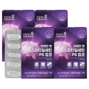 네이처그랜드 브레인 엔 포스파티딜세린 PS 징코 60캡슐 4박스