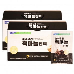 마천농협 순수우리 흑마늘진액 30포 2박스 캐리어타입
