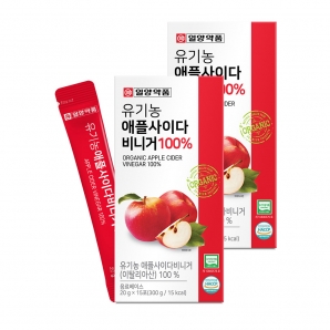[소비기한 2026-09-02] 일양약품 유기농 애플사이다 비니거 100% 15포 2박스
