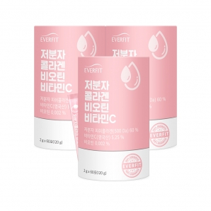 내츄럴플러스 에버핏 저분자콜라겐 비오틴비타민C 60포 3통
