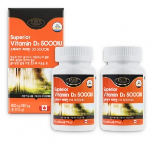 에버그린 슈페리어 비타민D3 5000IU 180캡슐 2박스