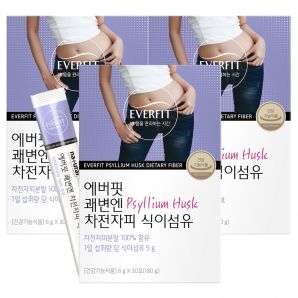내츄럴플러스 에버핏 쾌변엔 차전자피 식이섬유 30포 3박스