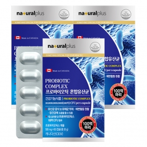 내츄럴플러스 프로바이오틱 혼합유산균 60캡슐 3박스