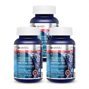 내츄럴플러스 코랄칼슘 앤 마그네슘 2:1 플러스 120정 3통