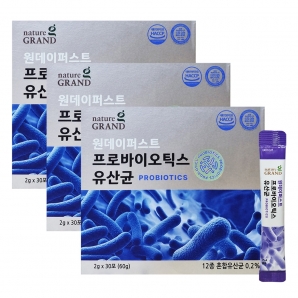 네이처그랜드 원데이퍼스트 프로바이오틱스 유산균 30포 3박스