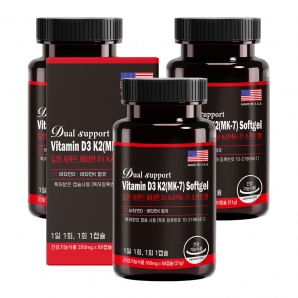 듀얼 서포트 비타민D3 K2(MK-7) 소프트젤 60캡슐 3박스
